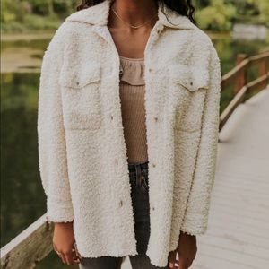Cream Sherpa Coat NWT